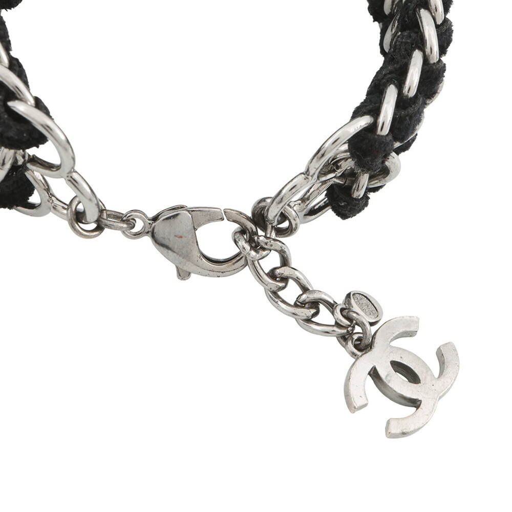 CHANEL Authentic Black Pearl Logo Charm Bracelet - Picture 5 of 12